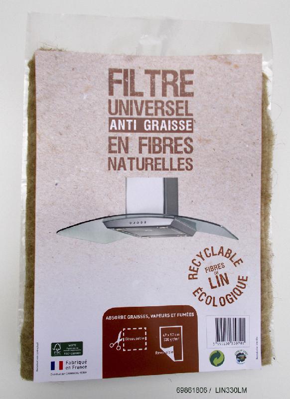 Filtre LIN LIN330LM - 100% recyclable et compostable - Fabrication française - Dimensions 25x37 cm_0