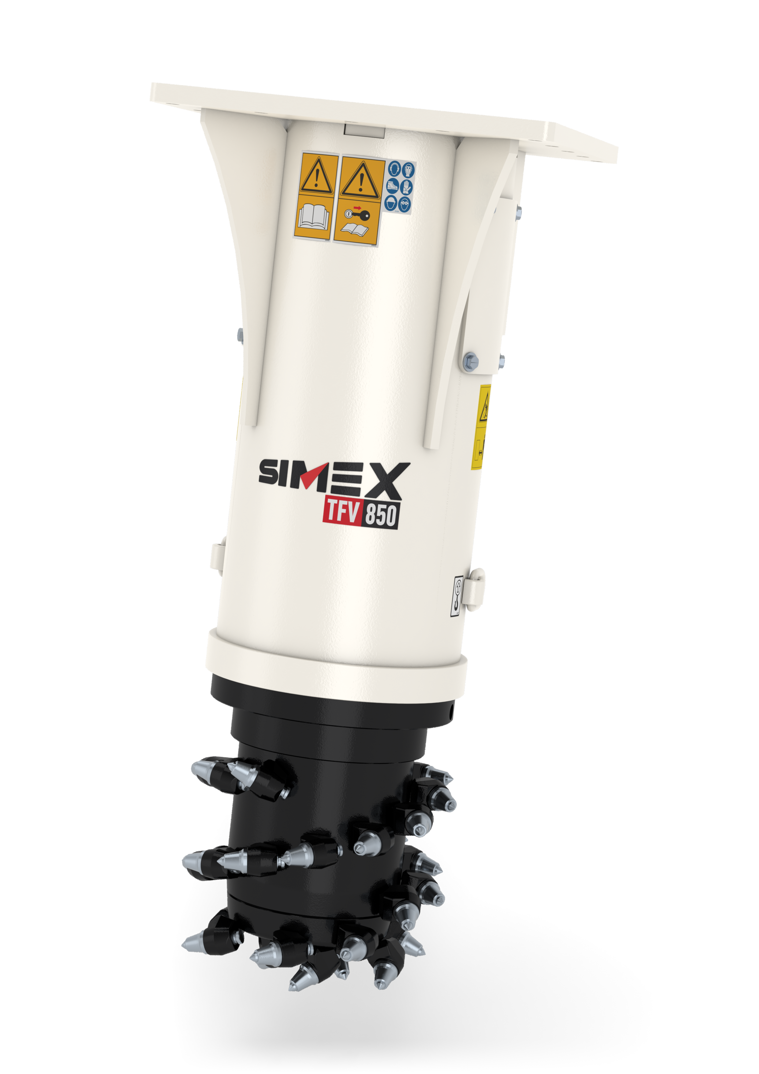 Fraise hydraulique et verticale conçue pour être adaptée sur des pelles - Simex TFV 400_0
