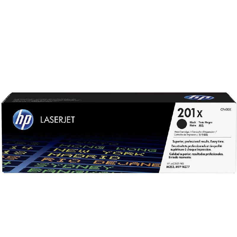 HP 201X - À RENDEMENT ELEVE - NOIR - ORIGINALE - LASERJET - CARTOUCHE DE TONER (CF400X) - POUR COLOR LASERJET PRO M252DN, M252DW, M252N, MFP M274N, MFP M277C6, MFP M277DW, MFP M277N