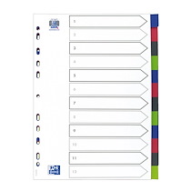 INTERCALAIRE NEUTRE A4 ELBA PLASTIQUE 12 ONGLETS MULTICOLORES POLYPROPYLÈNE OPAQUE - 1 JEU