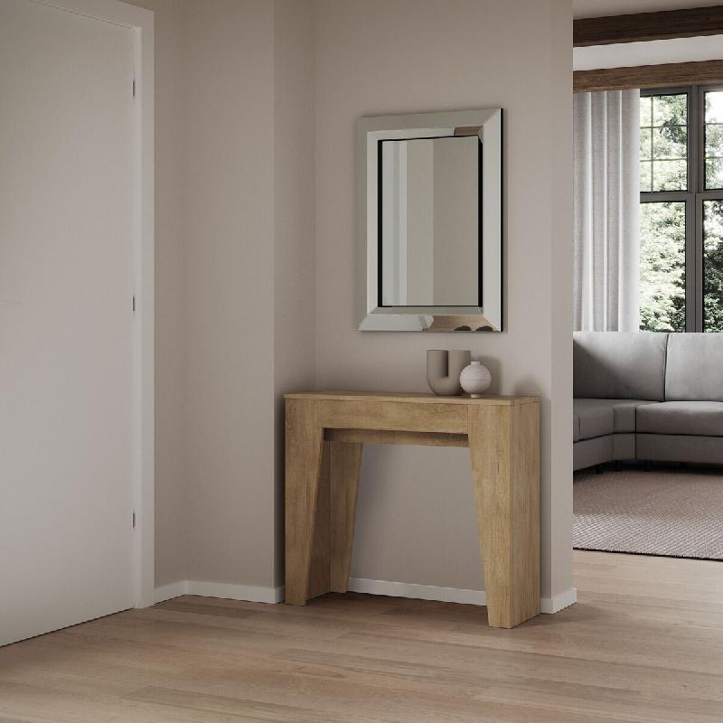 Itamoby Console Extensible 90X25/181 Cm Étroite Frêne Blanc - marron VE09025CONARR-BF_0