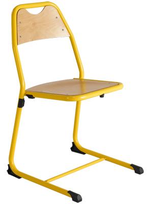 CHAISE ETUDE APPUI SUR TABLE T4 PIÈTEMENT JAUNE - MANUTAN COLLECTIVITÉS