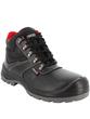 Chaussures de sécurité montantes Lauro S3 SRC - cuir pleine fleur hydrofuge - surpiqûres grises et rouges_0