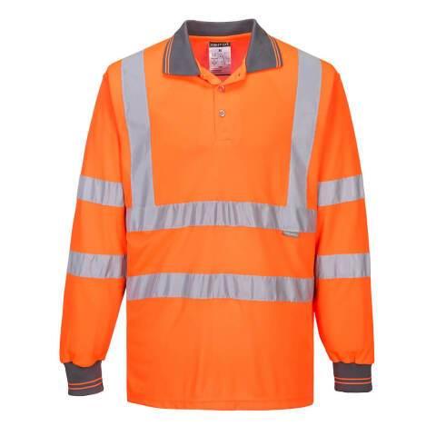 LOT DE 2 - PORTWEST S277 POLO HV MANCHES LONGUES ORANGE - TAILLE 6XL