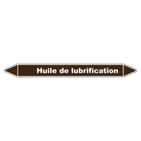 LOT DE 3 - MARQUEUR TUYAUTERIE - HUILE LUBRIFIANTE - VINYLE LAMINÉ 355 X 37 MM