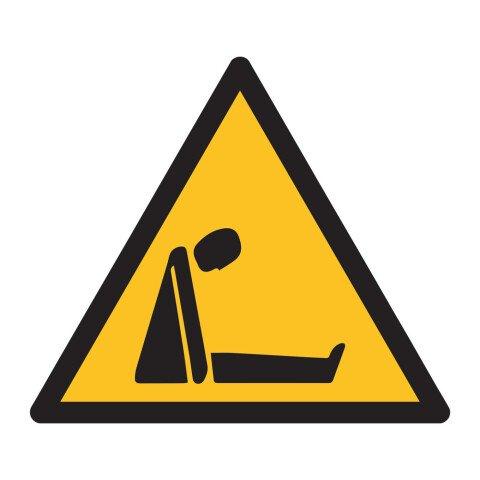LOT DE 6 - PANNEAU TRIANGLE - DANGER RISQUE D'ASPHYXIE - W041 - ISO 7010 VINYLE SOUPLE AUTOCOLLANT 50 MM