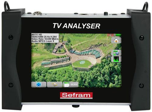 MESUREUR DE CHAMPS TV DVB-C/C2, DVB-T/T2, DVB-S/S2/S2X, PROGRAMMES SD & HD, ÉCRAN 7 P