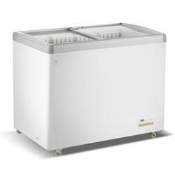 METRO PROFESSIONAL Vitrine de congélation GICC1260, 103,4 x 87 x 65,3 cm, 260 L, avec serrure et clé, blanc - métal 4337255249462_0