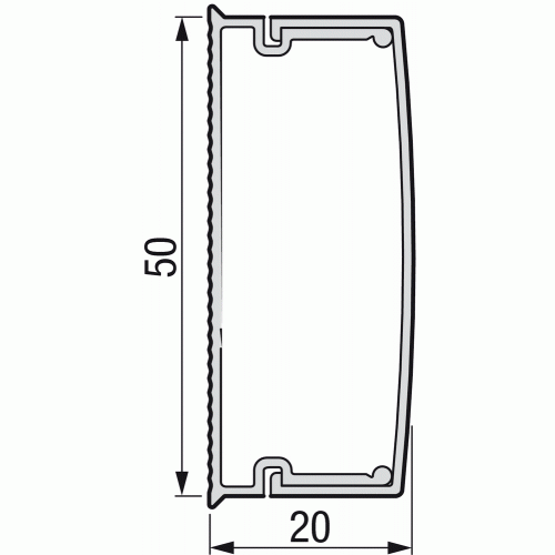 MOULURE ÉLECTRIQUE 50 X 20 MM - FOND + COUVERCLE - 1 COMPARTIMENT - 2 M - KÉVA PLANET WATTOHM