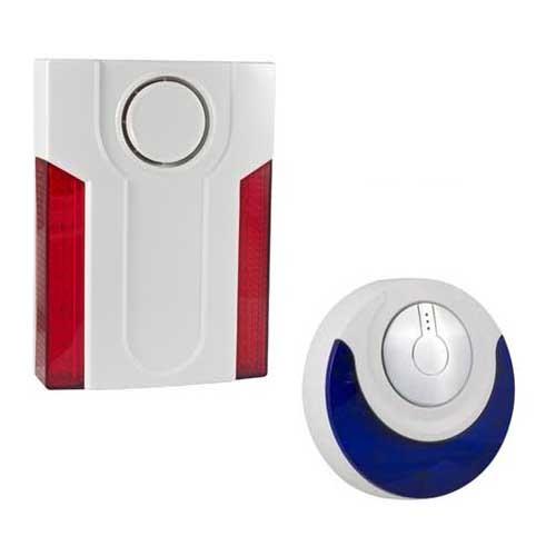 Pack de 2 sirènes d'alarme - extérieure 120 dB avec flash rouge et intérieure 110 dB_0