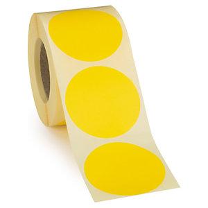 PASTILLE ADHÉSIVE AMOVIBLE EN ROULEAU JAUNE 50 MM