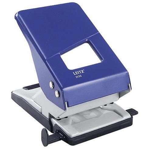 PERFORATEUR GROS TRAVAUX 2 TROUS LEITZ - CAPACITÉ 40 FEUILLES - BLEU
