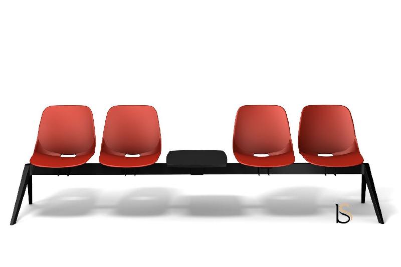 Poutre d'accueil BAKEA - Sokoa - Noir, 4 places + 1 tablette_0