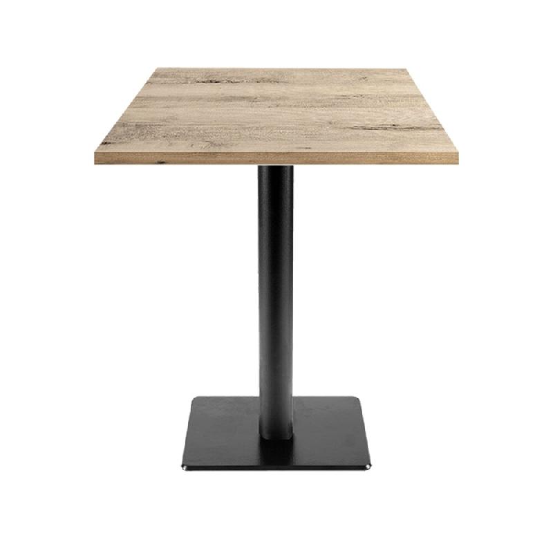 RestooTab - Table Milan T 60x60cm décor erable kanaka - marron fonte TB-MIT-6060M-KANAKA_0