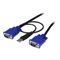 STARTECH.COM CÂBLE POUR SWITCH KVM VGA AVEC USB 2 EN 1 - 1.80M - CÂBLE CLAVIER/VIDÉO/SOURIS/USB - 1.83 M