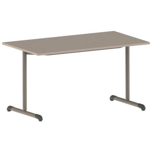 TABLE BANDANA 140X80 CM FIXE T6 STRAT CHÊNE HONGRIE NOISETTE - MOBIDECOR