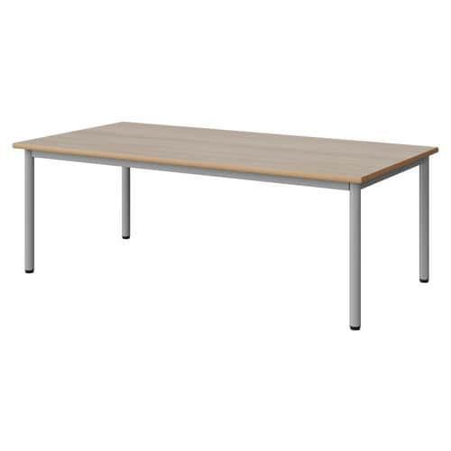 TABLE MALIBU 160X80 T2 4P STRA ALAISÉ ACACIA/GRIS 9006