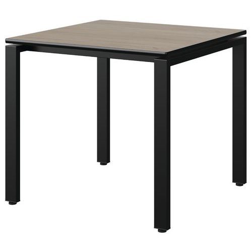 TABLE MALIBU 80X80 T5 SOUDÉ ST ANTIB CHÊNE 1146/NO NOIR 9005