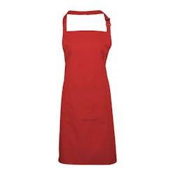 Tablier de travail rouge avec poche stylo séparée - Apron Premier - Taille unique - Textile 65% polyester, 35% coton_0