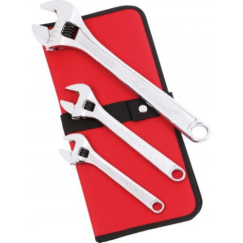 TROUSSE DE 3 CLÉS À MOLETTE CHROMÉES 8