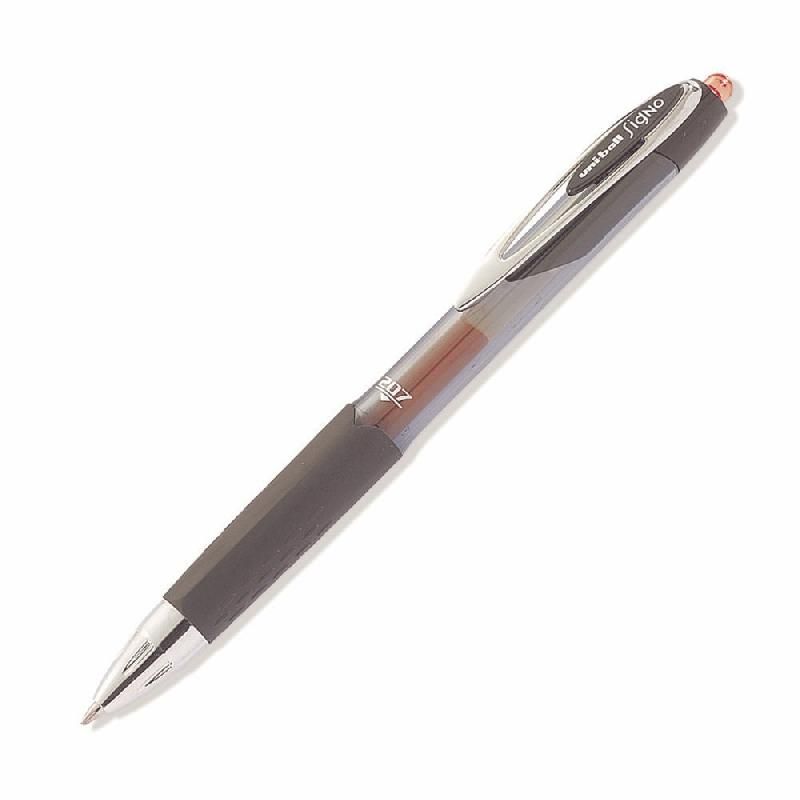 UNI-BALL STYLO BILLE UNI-BALL 207 - RÉTRACTABLE - 0,7 MM - ROUGE (PRIX À L'UNITÉ)