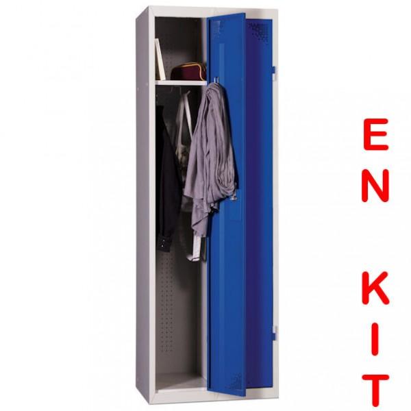 Vestiaire industrie propre - 2 cases - livré démonté - Bleu - Marque Rolléco_0