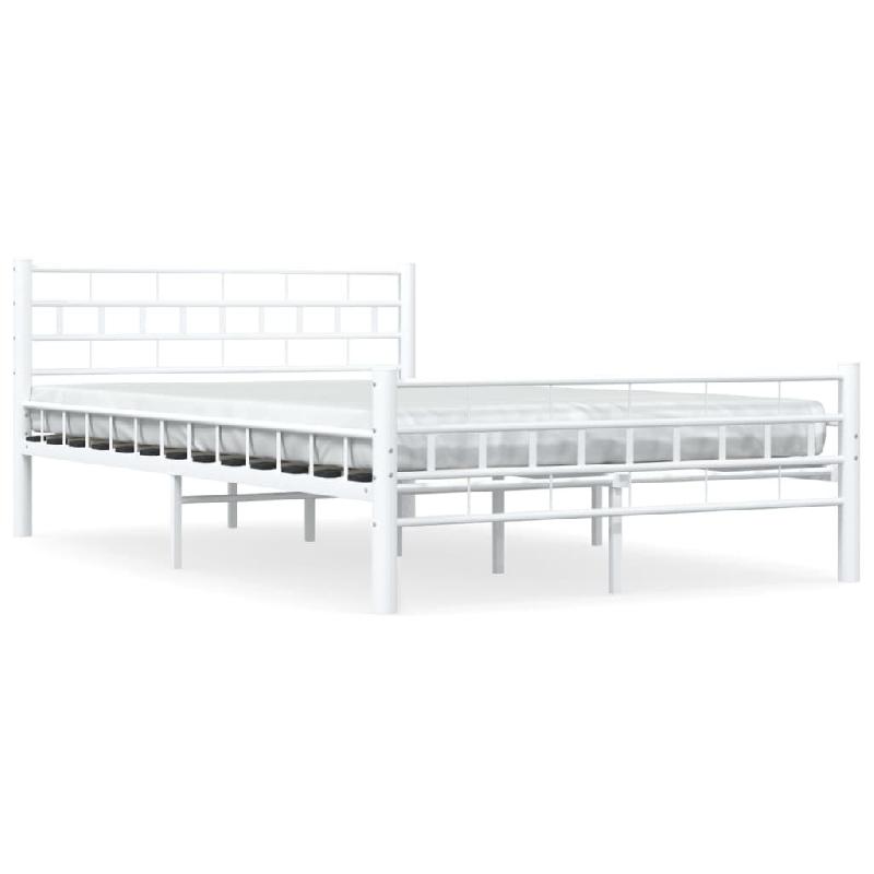VidaXL Cadre de lit sans matelas blanc métal 140x200 cm Modèle Arlissex - 285298_0
