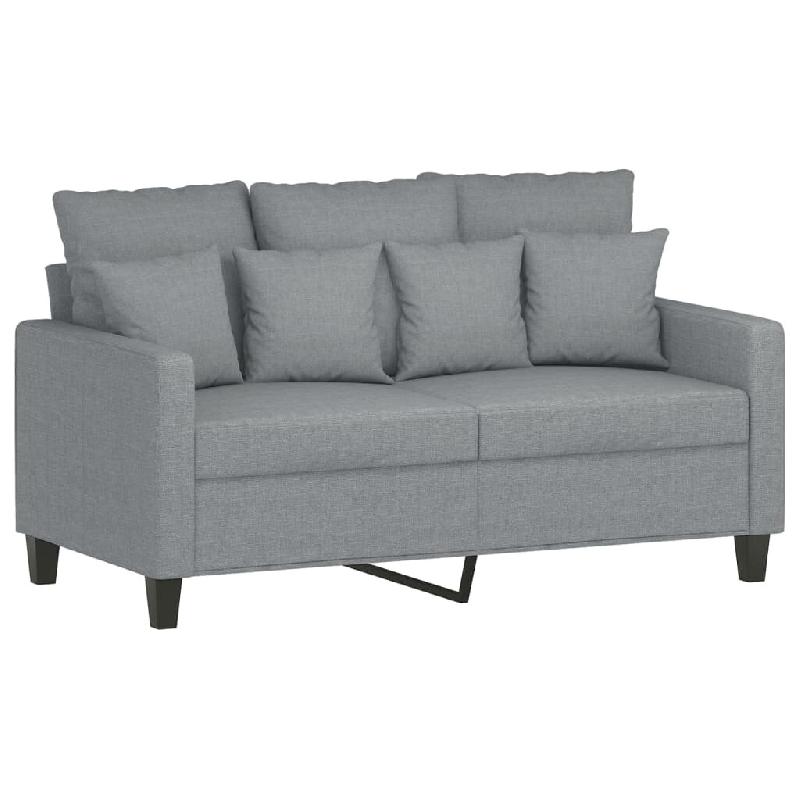 VidaXL Canapé à 2 places Gris clair 120 cm Tissu Modèle Aero Épuré - 359259_0
