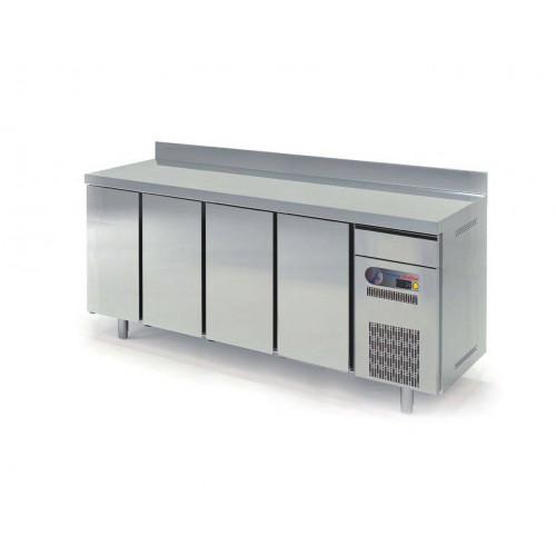 ARRIÈRE BAR RÉFRIGÉRÉ EN INOX PROFESSIONNEL S-LINE CORECO - 4 PORTES