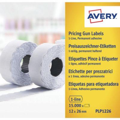 Avery Rouleau d'étiquettes pour pince à étiqueter  - 1 ligne - blanc - permanent - Lot de 10_0