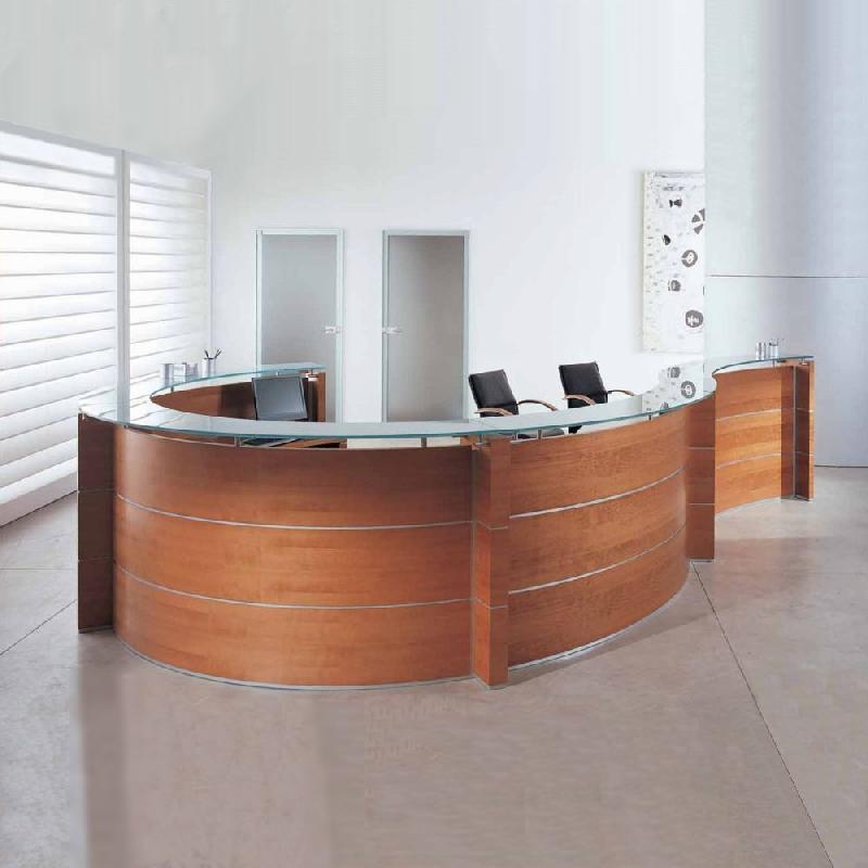 Banques d'accueil Welcome - bois artisanal, modulaires et électrifiées_0