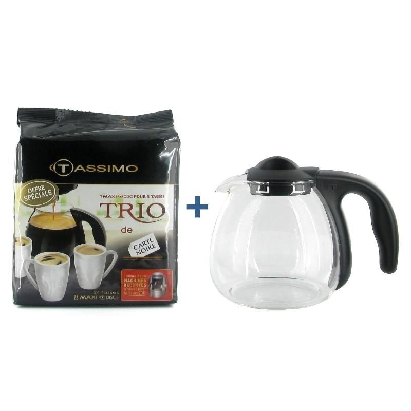 CAPSULES TASSIMO CARTE NOIRE TRIO + VERSEUSE - 8 MAXI T-DISCS