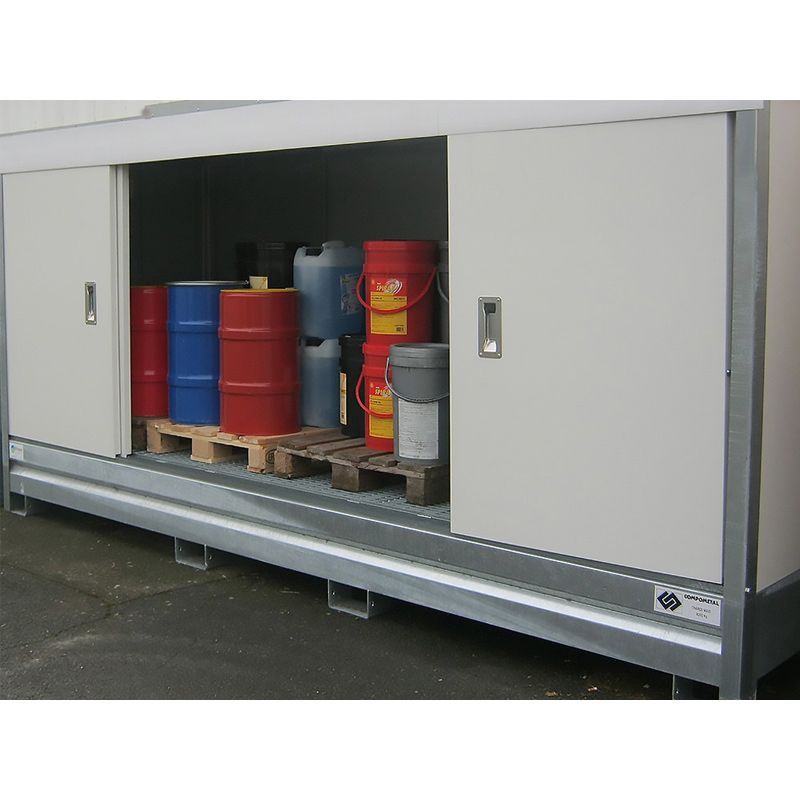 Conteneur de stockage pour produit dangereux, volume de rétention de 1000 L à 6000 L_0