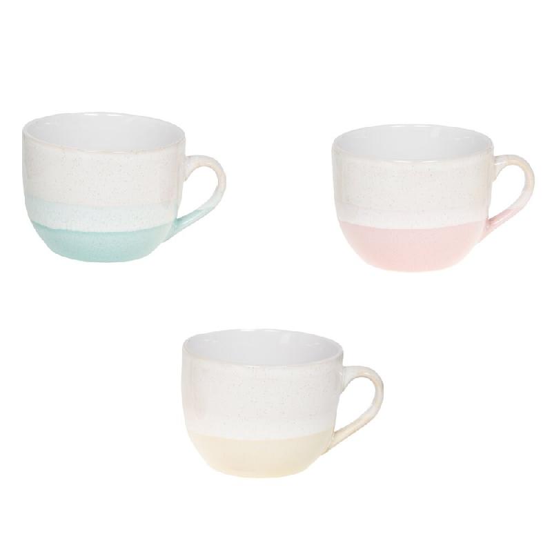Déjeuner Aqua 75 cl x3 -  75.00 cl Multicolore Rond Grès Table Passion 16.00x12.00 cm - multicolore Grès 3106232283055_0