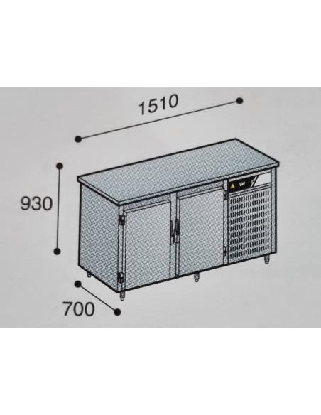 Desserte réfrigérée ACTIF positive 2 portes GN 1/1 - Référence : TC2EDS_0