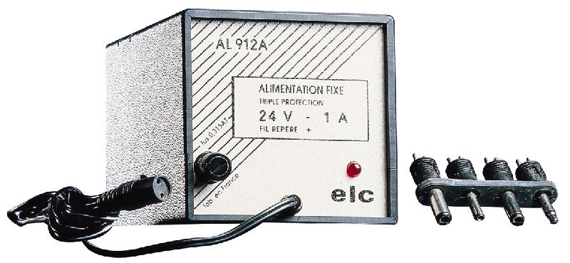 Alimentation simple fixe linéaire - 24 W, 24V, 1A - ELCAL912A avec triple protection_0