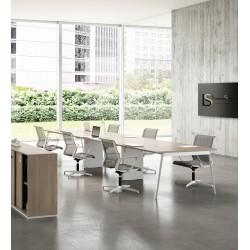 Grande table de réunion X3 - Officity - design avec plateau 25 mm - plusieurs dimensions et coloris disponibles_0