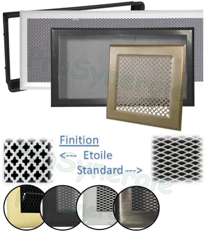 Grille en aluminium anodisé - non percée - sans moustiquaire