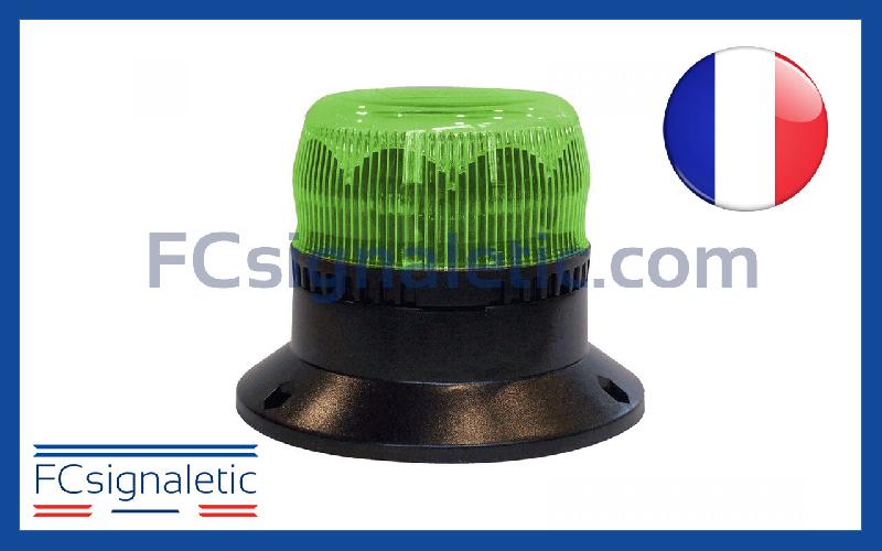 Gyrophare Gyroled vert embase ISO classe 1 flash STANDBY MERCURA 22613-01_0