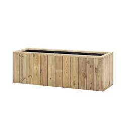 HORTALIA Jardinière d’extérieur en bois Atrium 120 x 34x 60 - marron Bois massif A1234_0