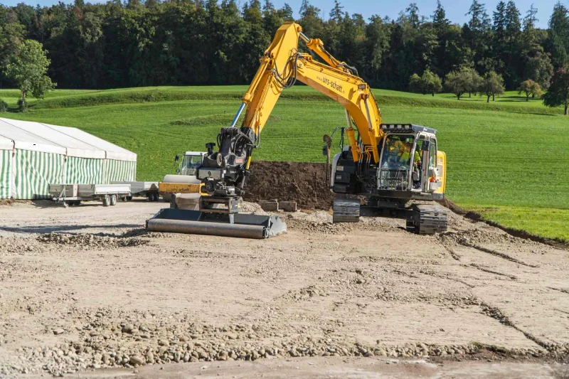Lame niveleuse Egli pour pelle - 15-25 t, 390 kg sans plaque d'adaptation, 620 kg avec rouleau_0