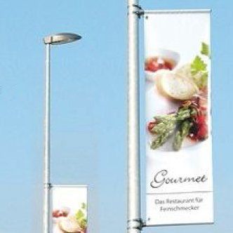 Porte Banderole et drapeau pour Lampadaire 2 bras_0