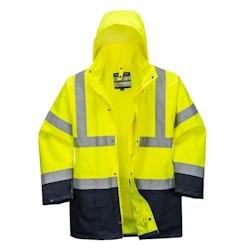 Portwest - Parka de travail 5 en 1 bicolore ESSENTIAL  HV Jaune / Bleu Marine Taille 4XL - XXXXL jaune 5036108298952_0