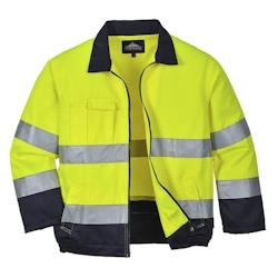 Portwest - Veste de travail MADRID HV Jaune / Bleu Marine Taille L - L jaune textile 5036108260294_0