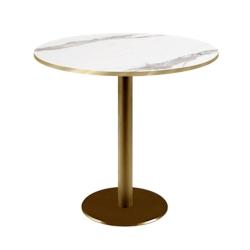 Restootab - Table Ø70cm Rome bistrot marbre blanc - blanc TB-ROM2-R70M-MB.BLA-LAI_0