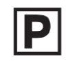 Panneau de signalisation touristique - idéogramme - parc de stationnement - ID 1_0