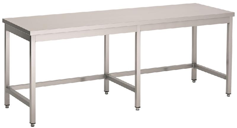 Table inox 600 ouvert en bas longueur 2500 - 7812.0203_0
