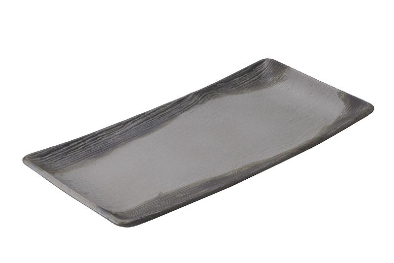 ASSIETTE PLATE RECTANGULAIRE POIVRE PORCELAINE 30,2X15,3 CM ARBORESCENCE REVOL
