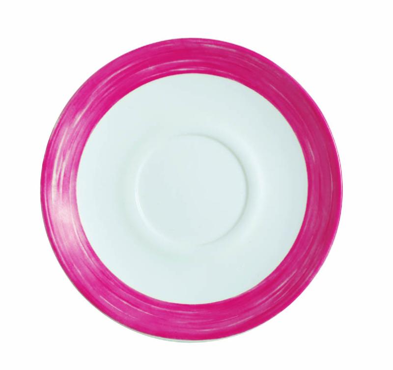 SOUS-TASSE À THÉ ROND ROUGE VERRE Ø 14 CM BRUSH ARCOROC