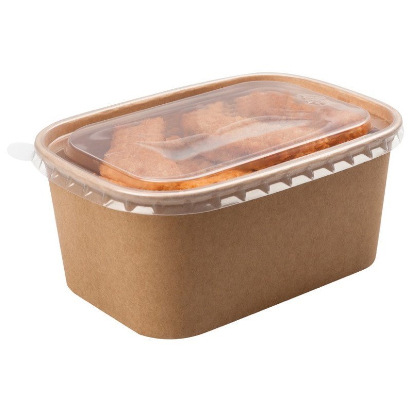 30 barquettes traiteur en kraft - 1000ml - étanches et empilables_0
